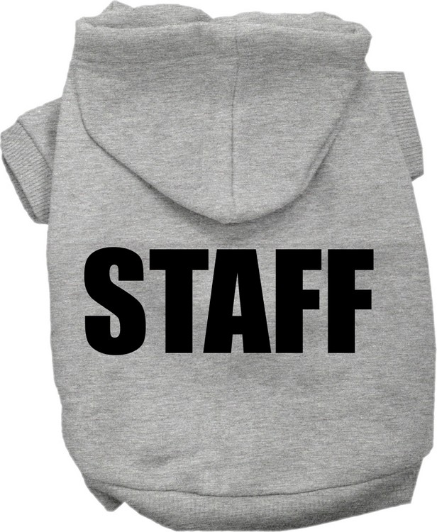 Staff Costume Screen Print Dog Hoodie Grey Size LG